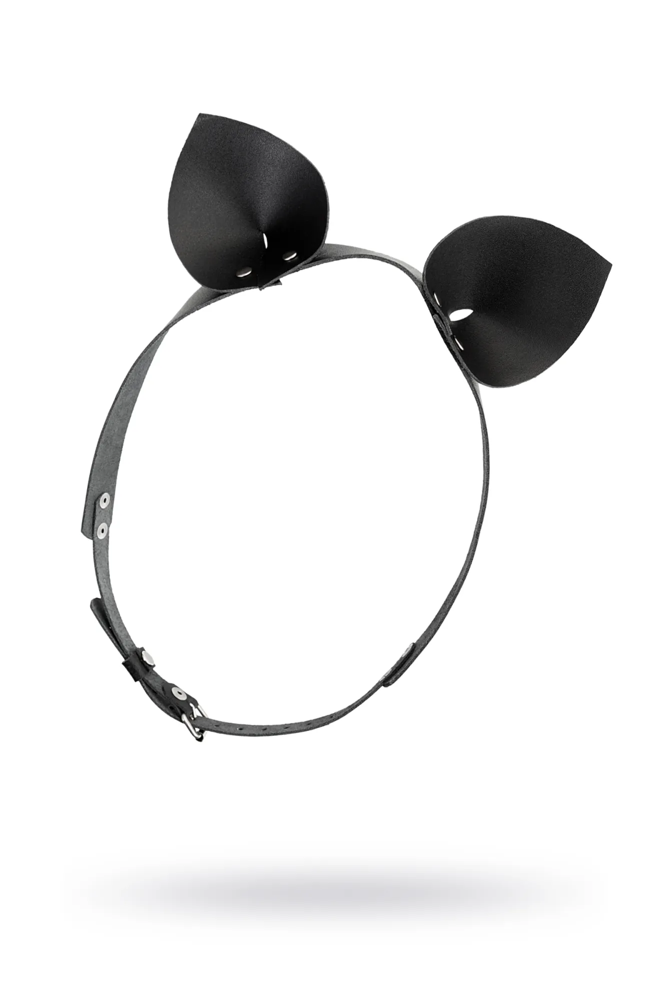 ушки кошки штучки-дрючки на кожаном ремешке, кожа, черные в Новом Уренгое