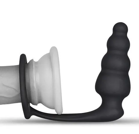 анальная пробка lovetoy combo master cockring plug, черная в Новом Уренгое