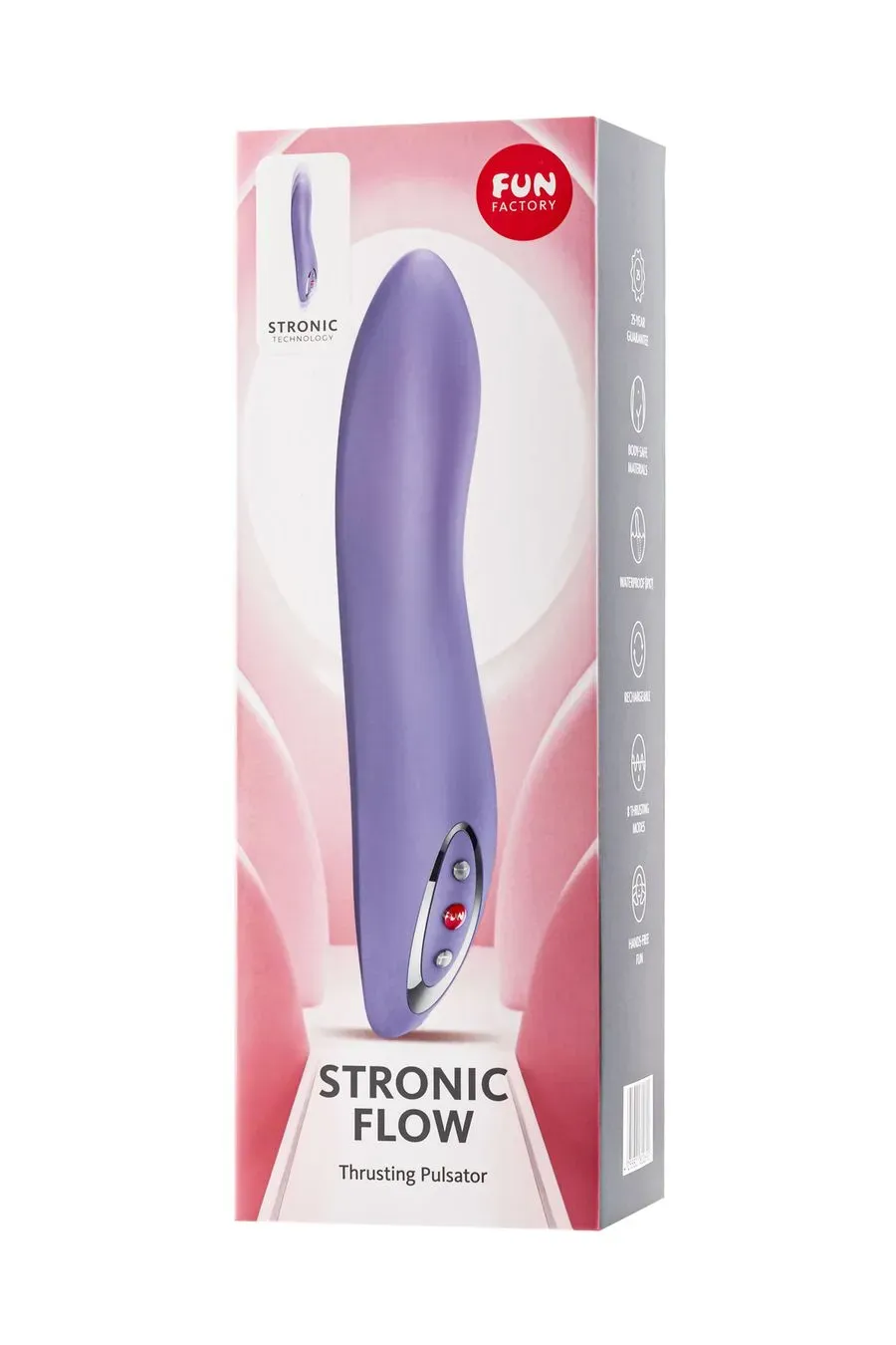 пульсатор fun factory stronic flow, силикон, сиреневый, 21,6 см в Новом Уренгое
