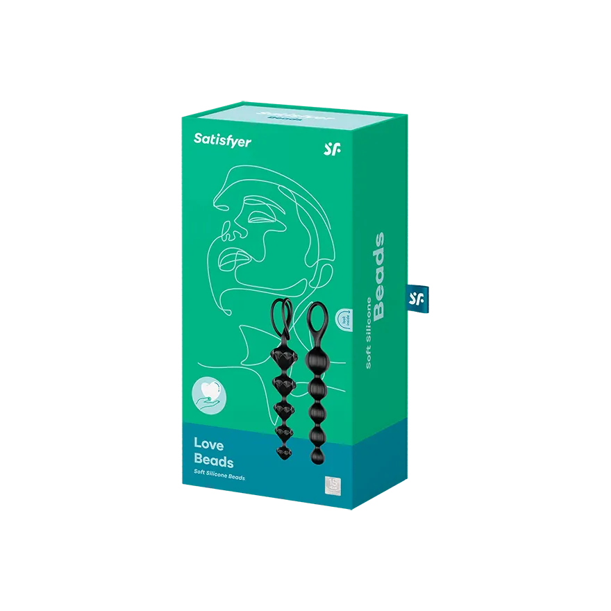 набор стимуляторов satisfyer love beads, чёрные в Новом Уренгое