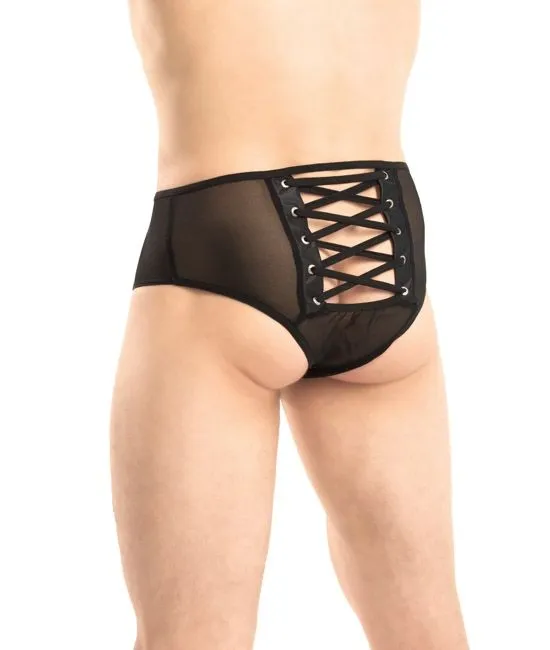 Эротическое трусы мужские со шнуровкой flirton 2921 черные в Новом Уренгое