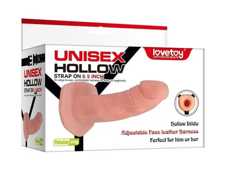 страпон lovetoy unisex hollow, телесный в Новом Уренгое