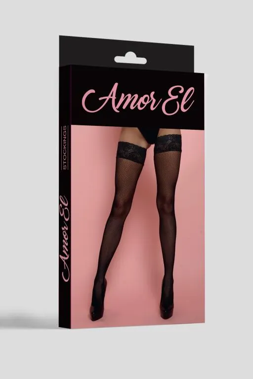 Эротическое чулки в мелкую сетку rosa roja s/l черные в Новом Уренгое