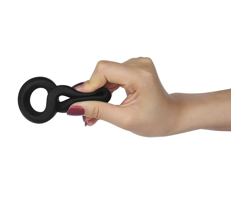 кольцо эрекционное двойное lovetoy x-basic, черное в Новом Уренгое