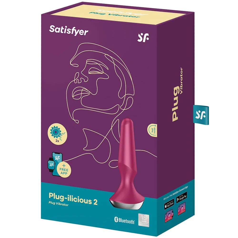 анальная пробка с вибрацией satisfyer plug ilicious 2 (малиновый)  в Новом Уренгое