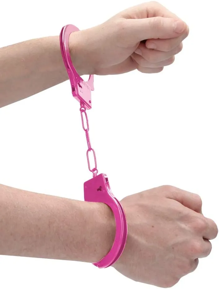 наручники металлические beginner's handcuffs, розовые в Новом Уренгое