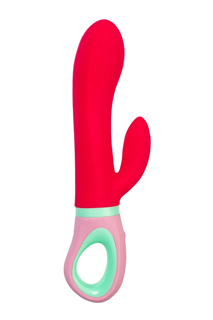 вибромассажер с клиторальным стимулятором flovetta petunia, силикон, красный, 19 см в Новом Уренгое