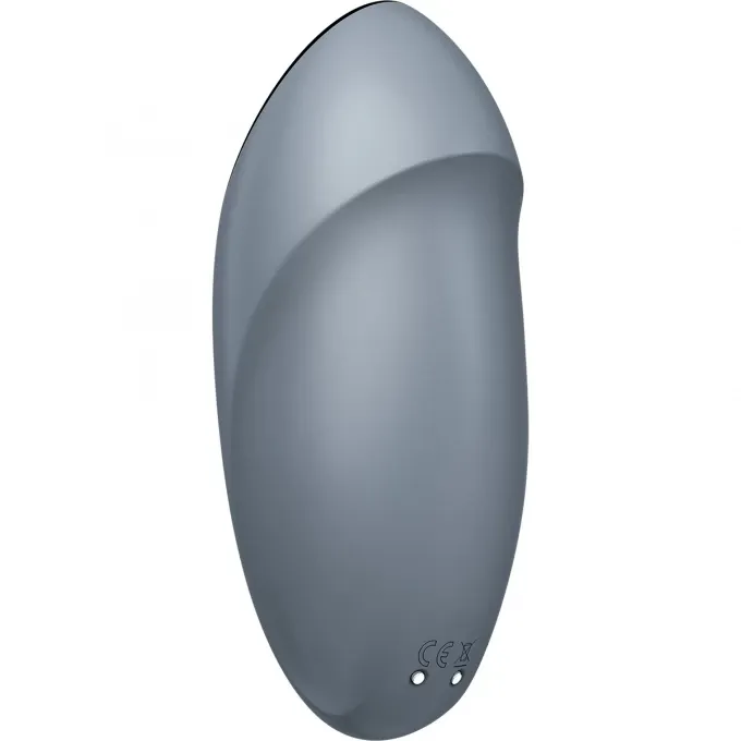 вибромассажер satisfyer tap & climax 1, силикон, серо-голубой, 11 см в Новом Уренгое