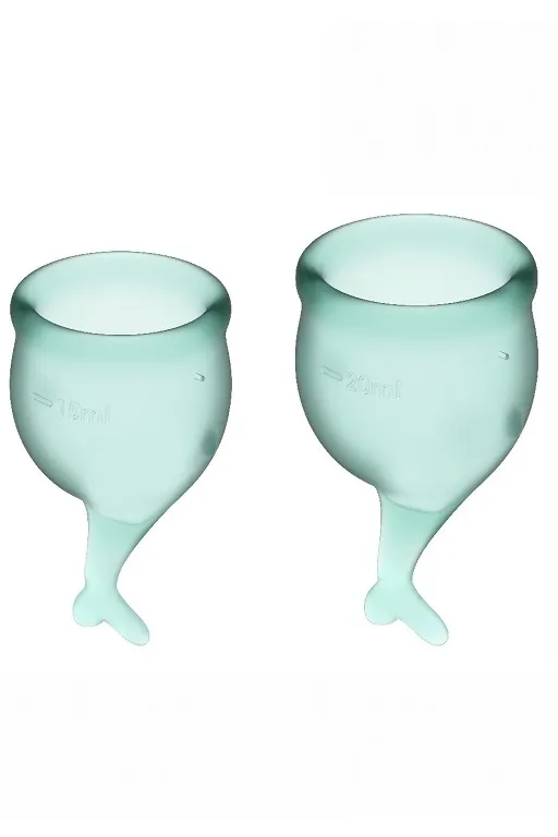 набор менструальных чаш satisfyer feel secure menstrual cup (dark green) в Новом Уренгое