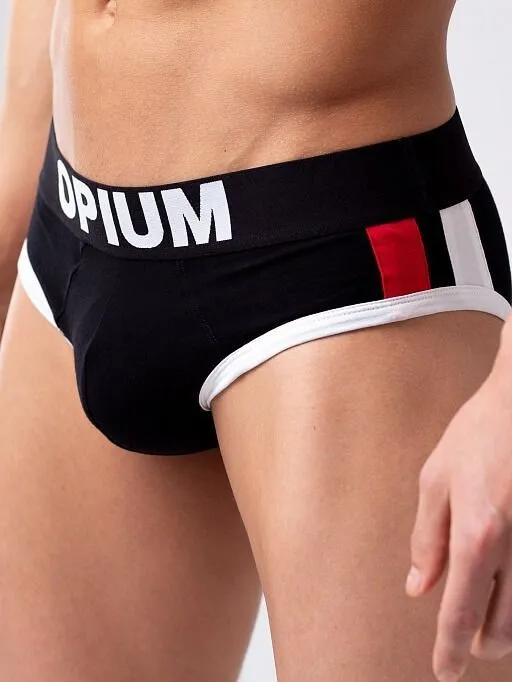 Эротическое трусы мужские слипы opium r137, черные в Новом Уренгое
