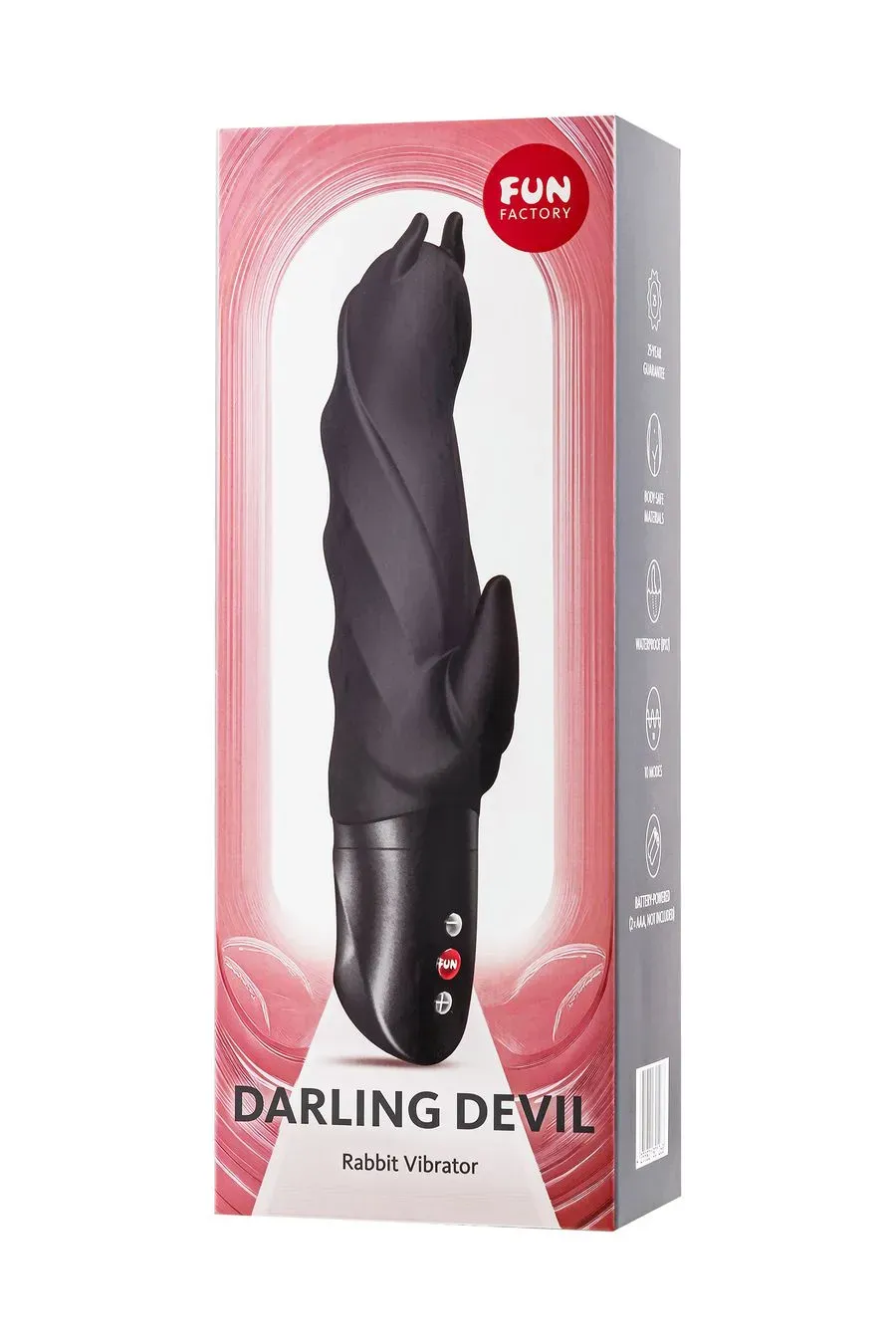 вибратор fun factory darling devil, силикон, черный, 20,5 см в Новом Уренгое