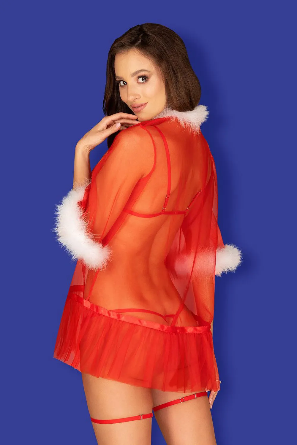 Эротическое соблазнительный новогодний пеньюар obsessive santasia в Новом Уренгое