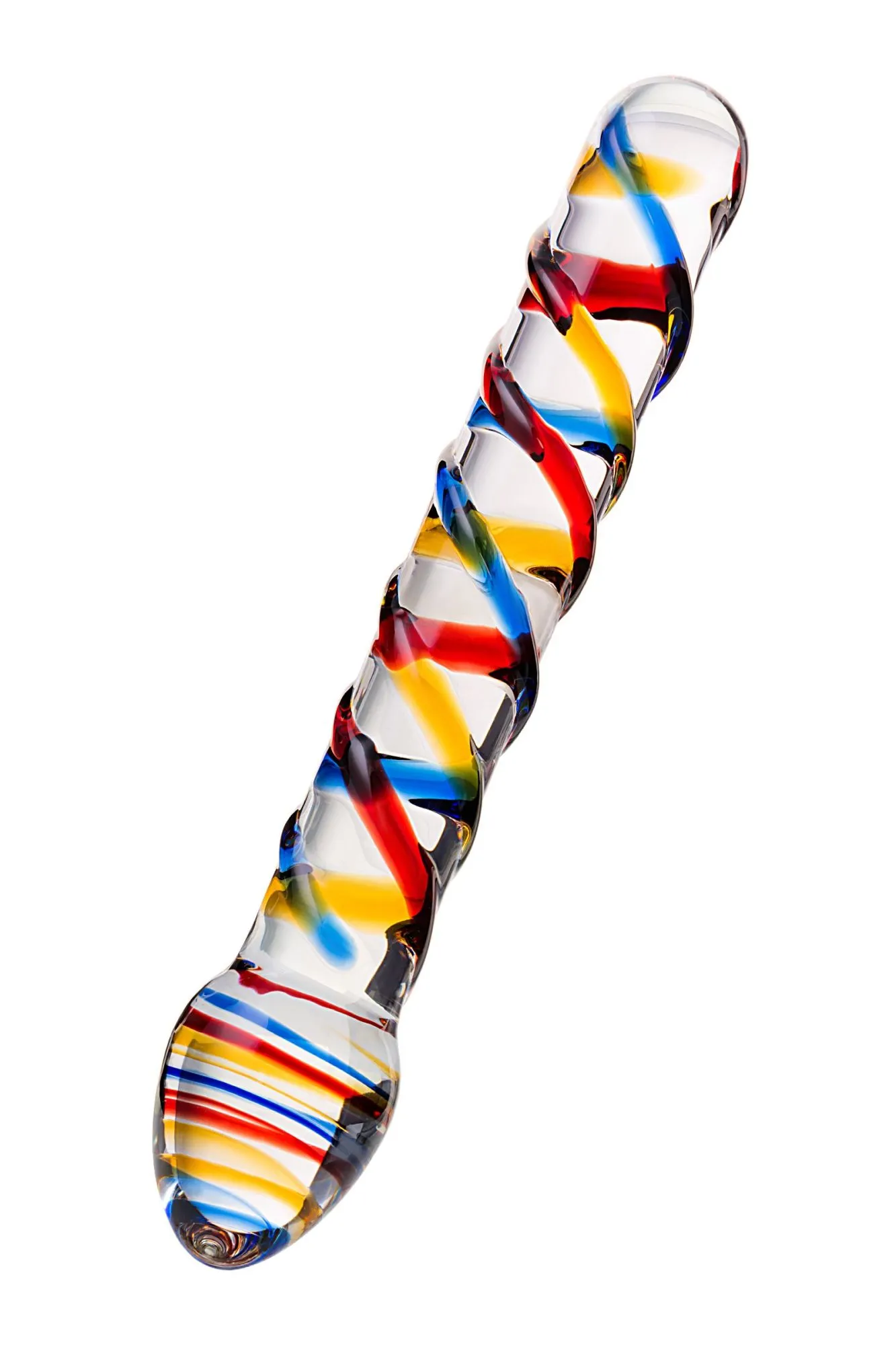 двусторонний фаллоимитатор sexus glass, стекло, прозрачный, 19,5 см в Новом Уренгое