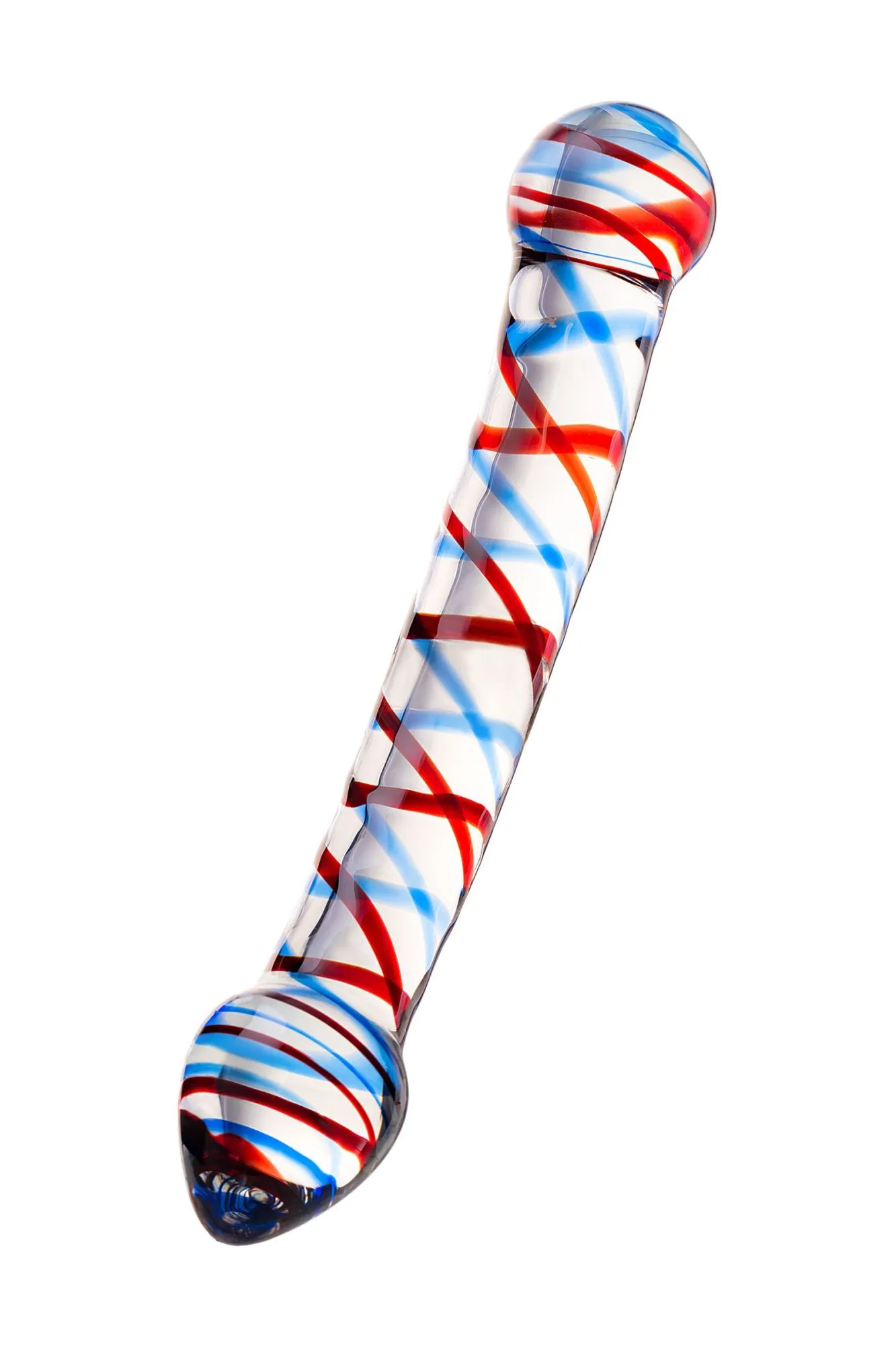 двусторонний фаллоимитатор sexus glass, стекло, прозрачный, 21 см в Новом Уренгое