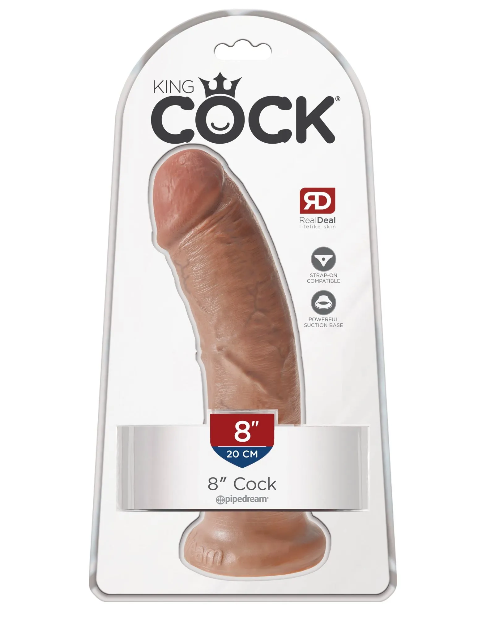 фаллоимитатор king cock 8" мулат cock - flesh pipedream 550322pd в Новом Уренгое