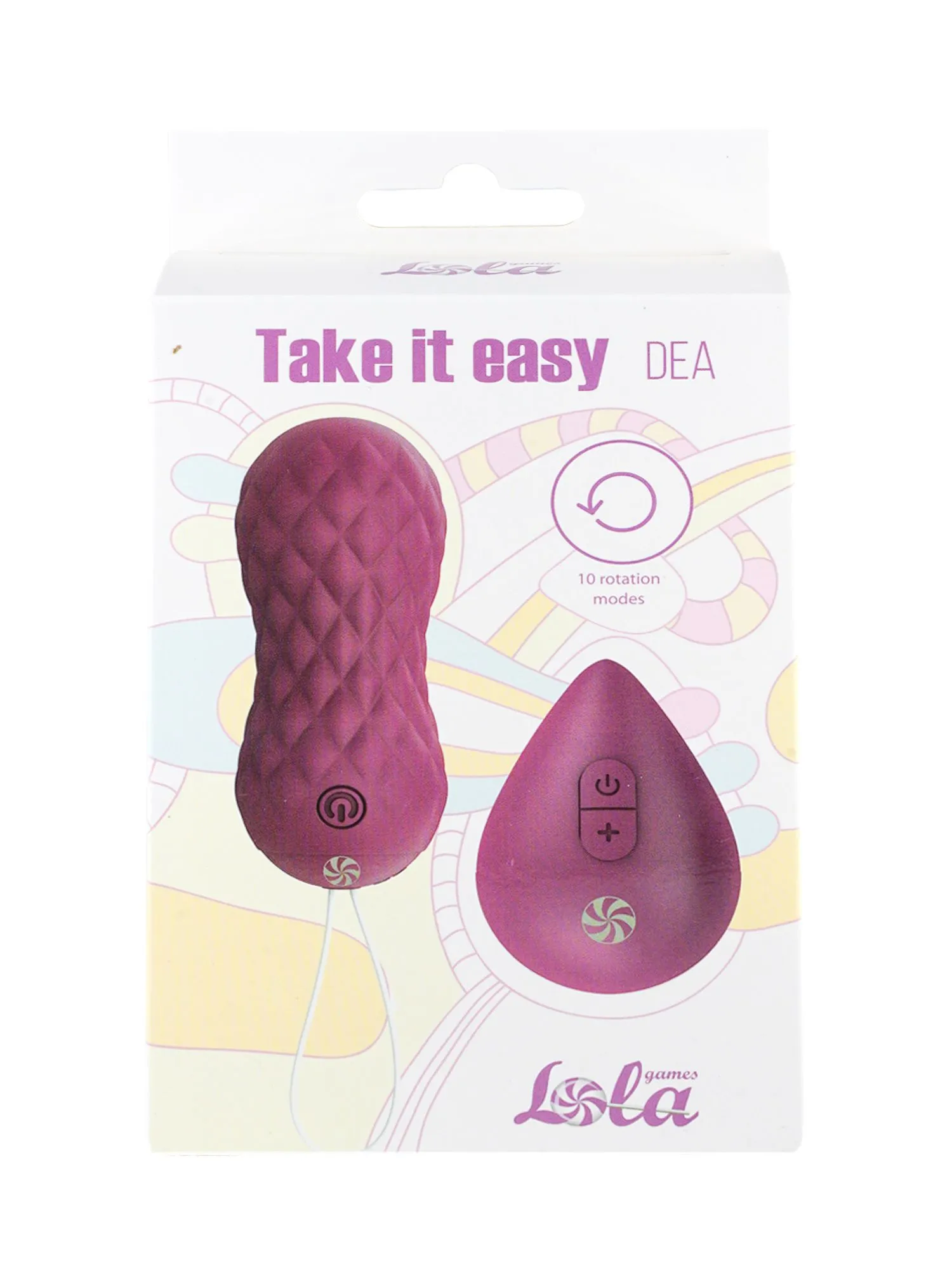 вращающиеся виброшарики на пульте take it easy dea purple 9021-06lola в Новом Уренгое