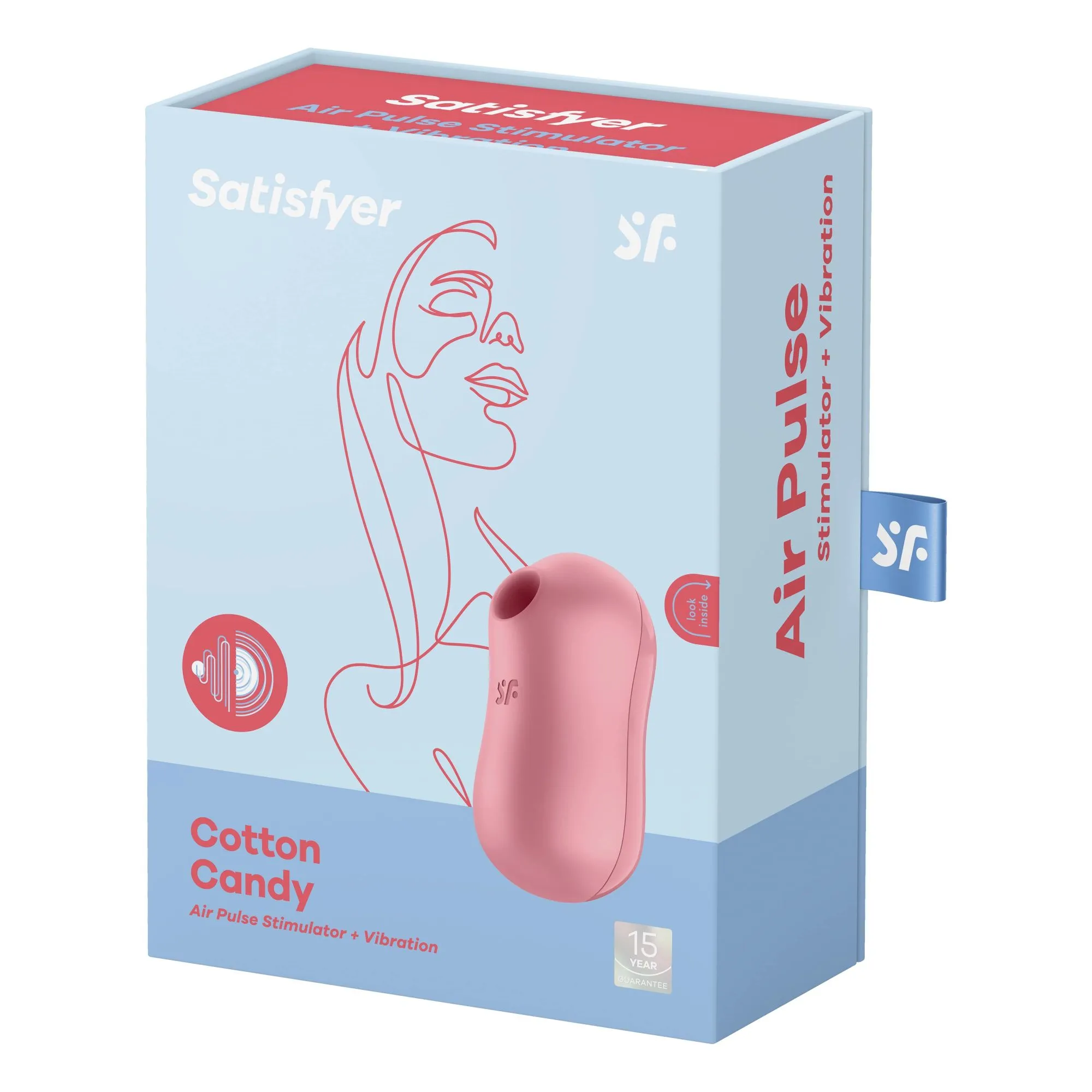 вакуумный массажер satisfyer cotton candy light red 037219sa в Новом Уренгое