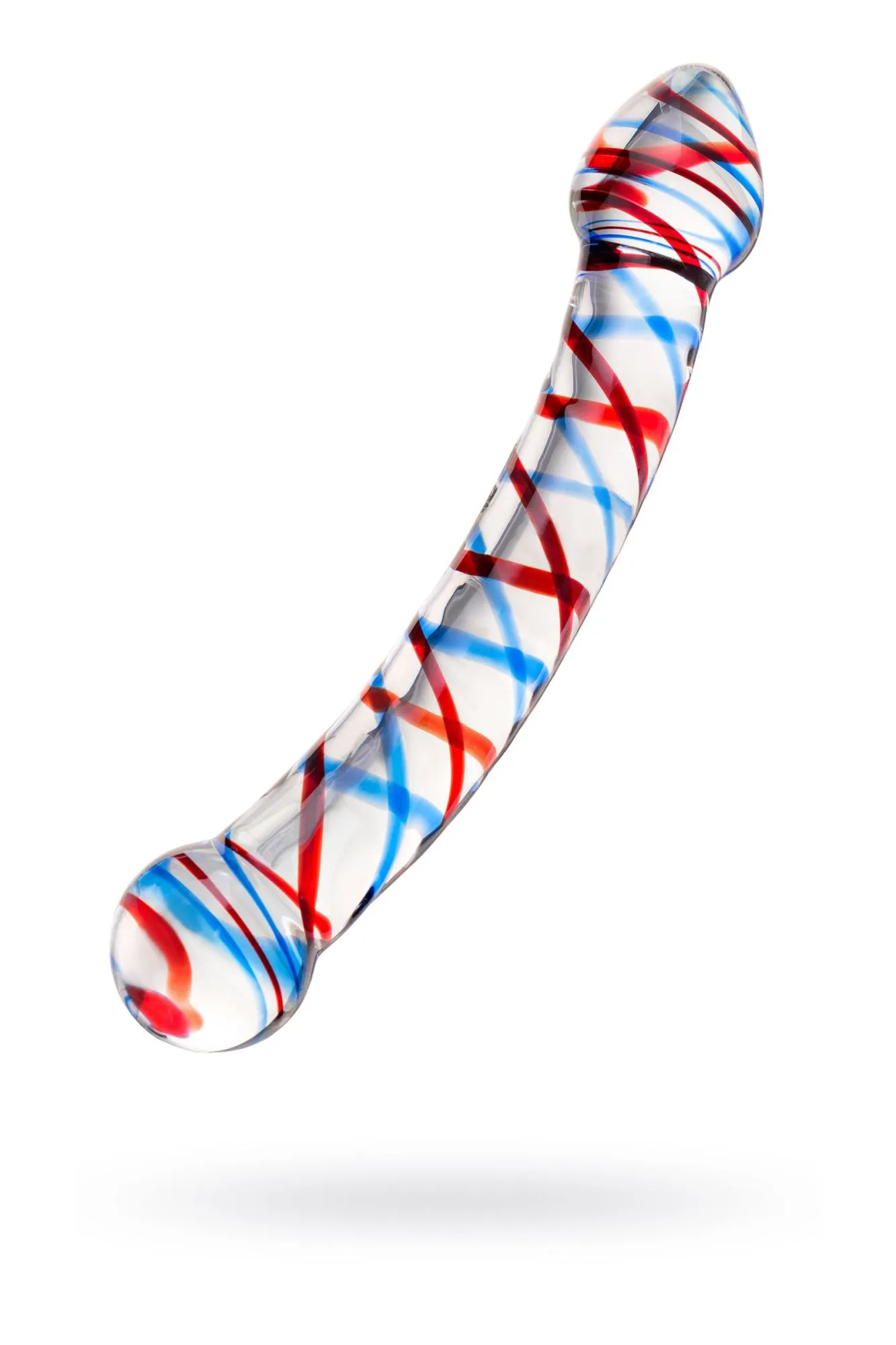 двусторонний фаллоимитатор sexus glass, стекло, прозрачный, 21 см в Новом Уренгое