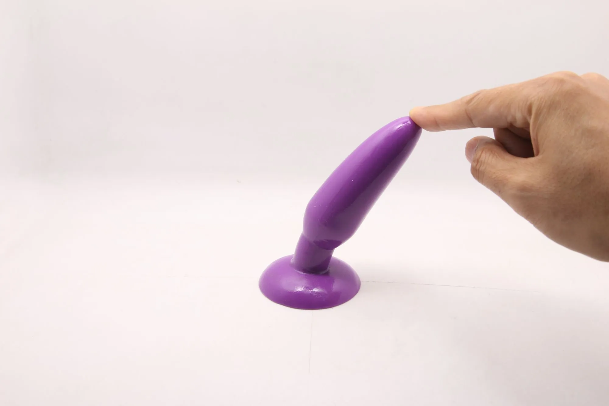 анальная пробка с присоской 3,7 см purple bi-017001r в Новом Уренгое