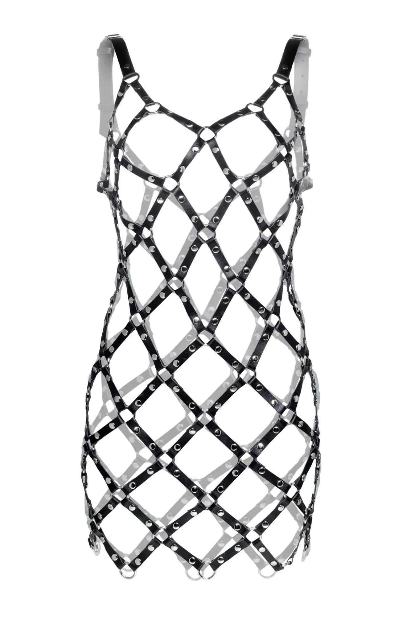 Эротическое портупея-платье pecado bdsm, из мягкой кожи, натуральная кожа, черный в Новом Уренгое