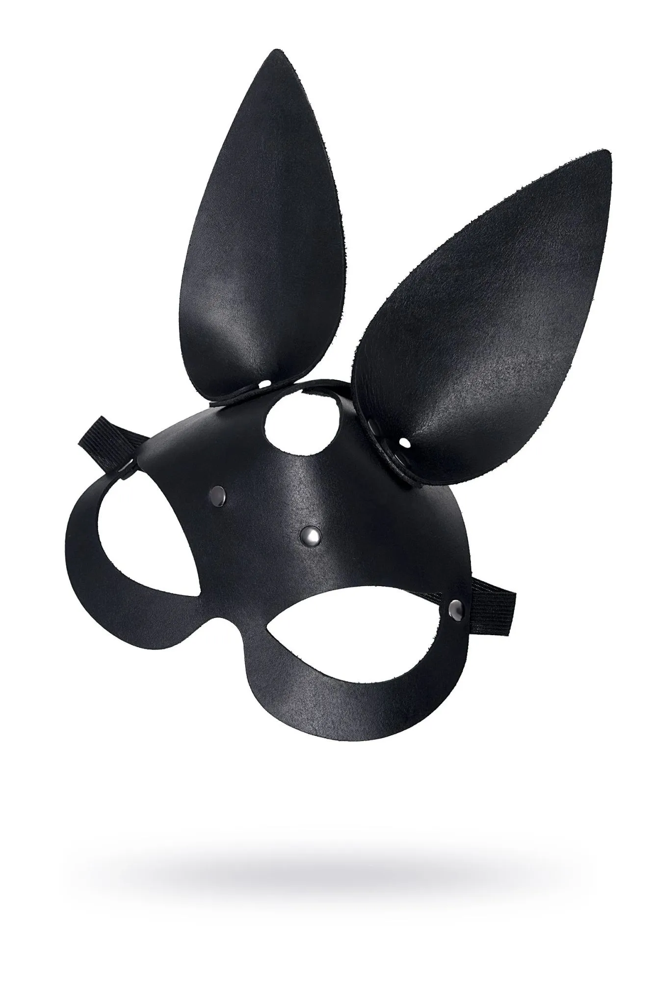 маска pecado bdsm, с ушками зайки, натуральная кожа, черный в Новом Уренгое