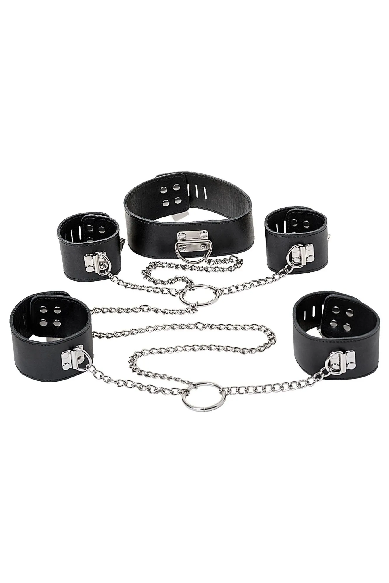 комплект бондажный toyfa theatre, кожанный, черный в Новом Уренгое