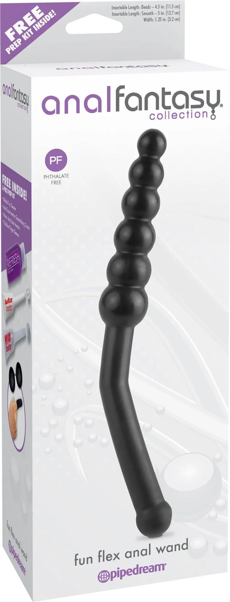анальный стимулятор pipedream fun flex anal wand, черный в Новом Уренгое