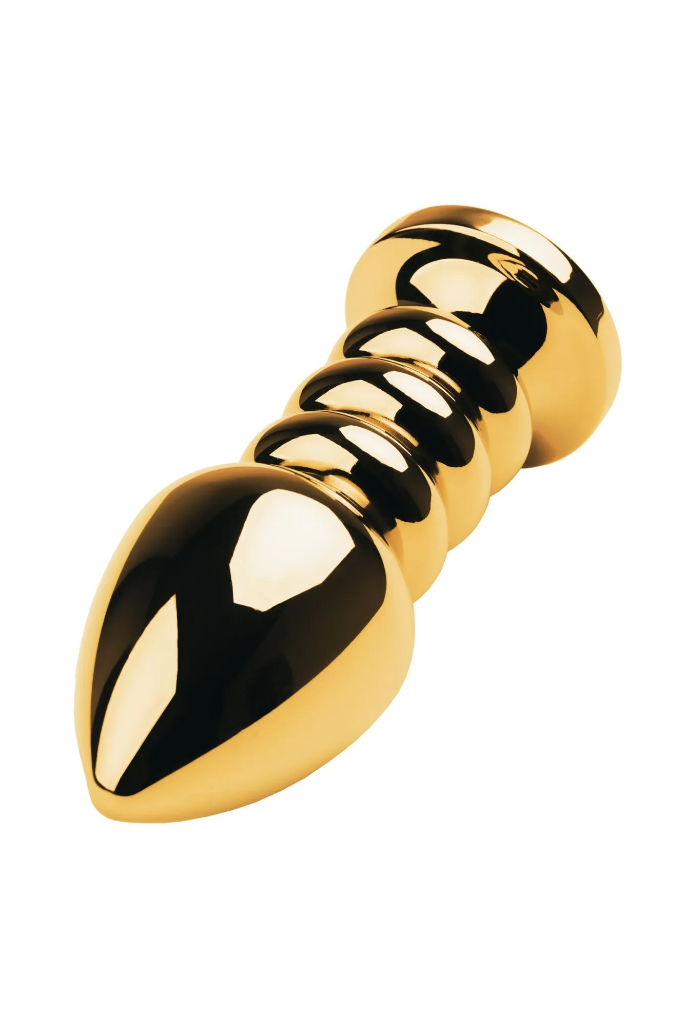 анальная втулка metal by toyfa, металл, золотая, с красным кристаллом, 10,5 см, ø 4 см, 165 г в Новом Уренгое