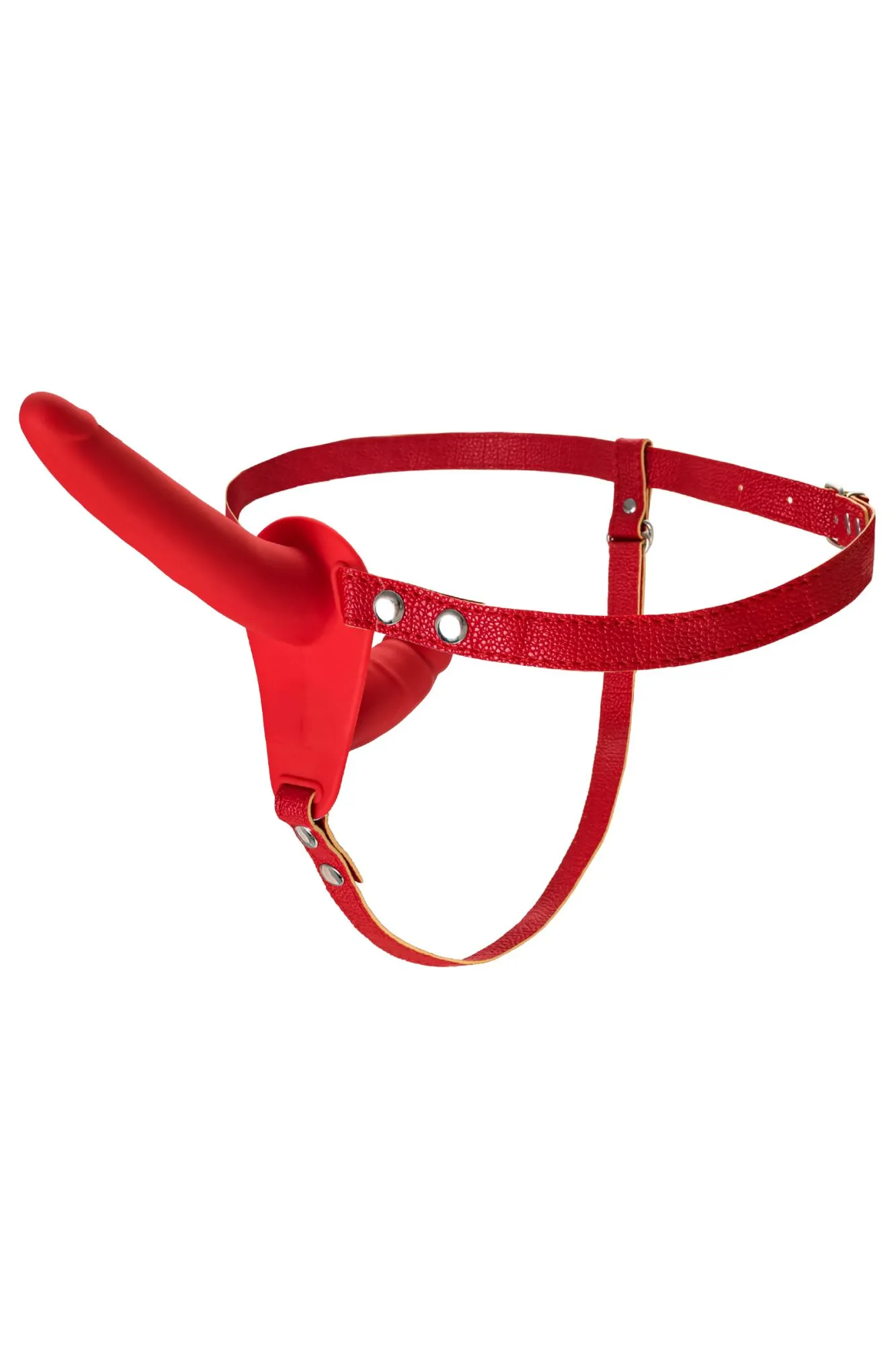 страпон на креплении black&red by toyfa, силикон, красный, 24 см в Новом Уренгое