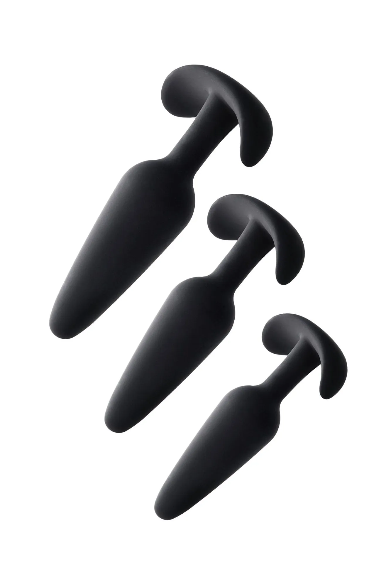 набор анальных втулок toyfa popo pleasure eridani, силикон, черный, 3 шт. в Новом Уренгое