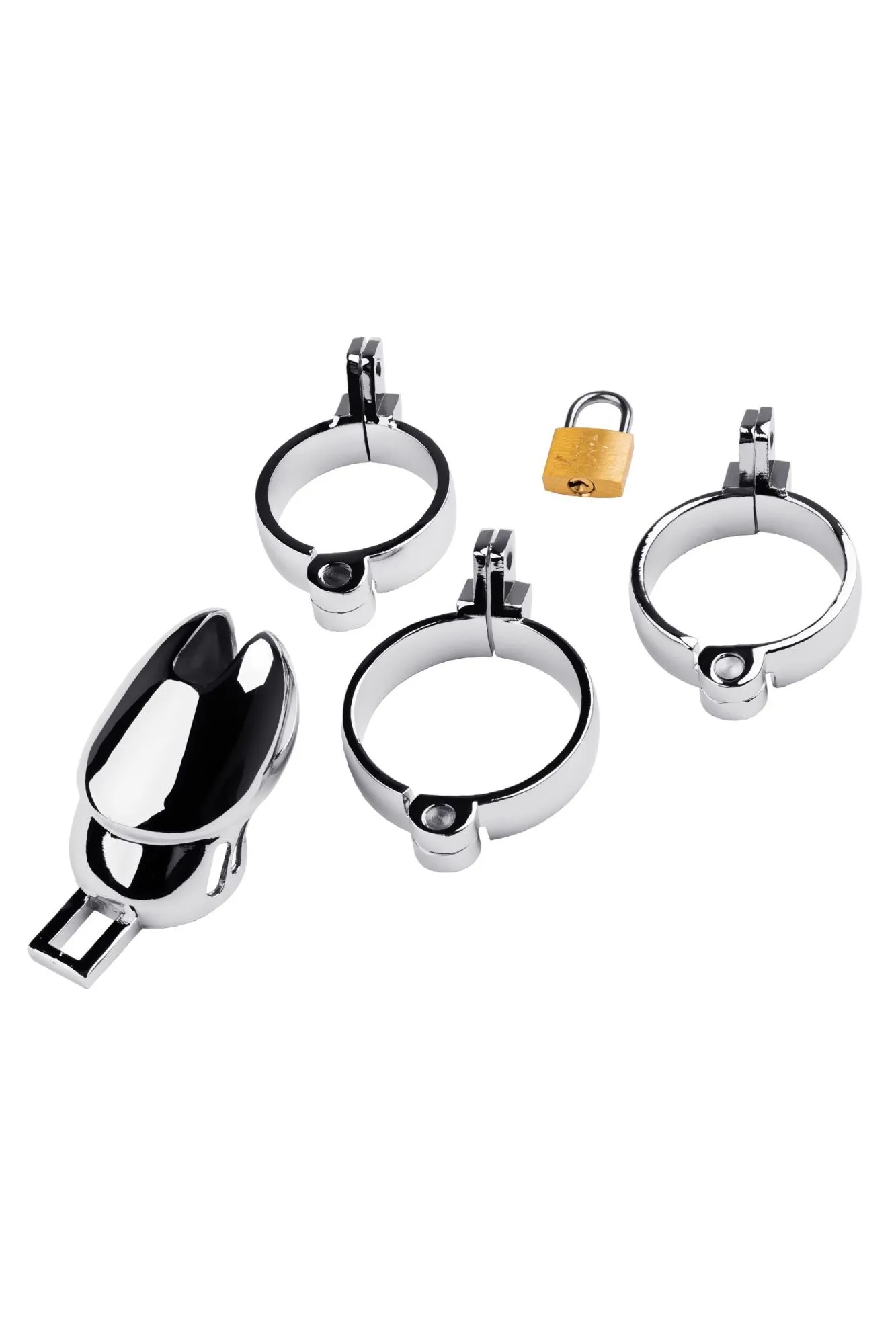 пояс верности мужской toyfa metal на головку, серебряный в Новом Уренгое