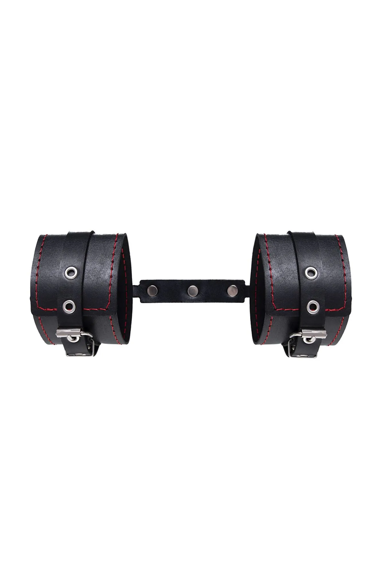 оковы pecado bdsm, однослойные с контрастной строчкой, натуральная кожа, черные в Новом Уренгое