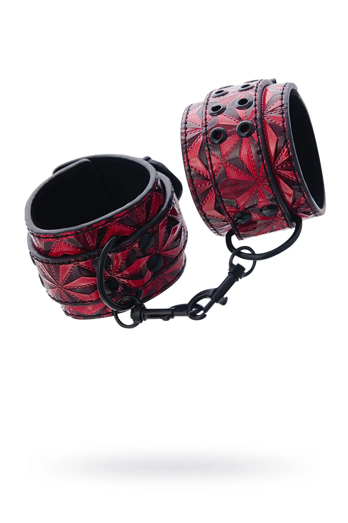 оковы toyfa theatre из материала с 3d эффектом, красные, 27 см в Новом Уренгое