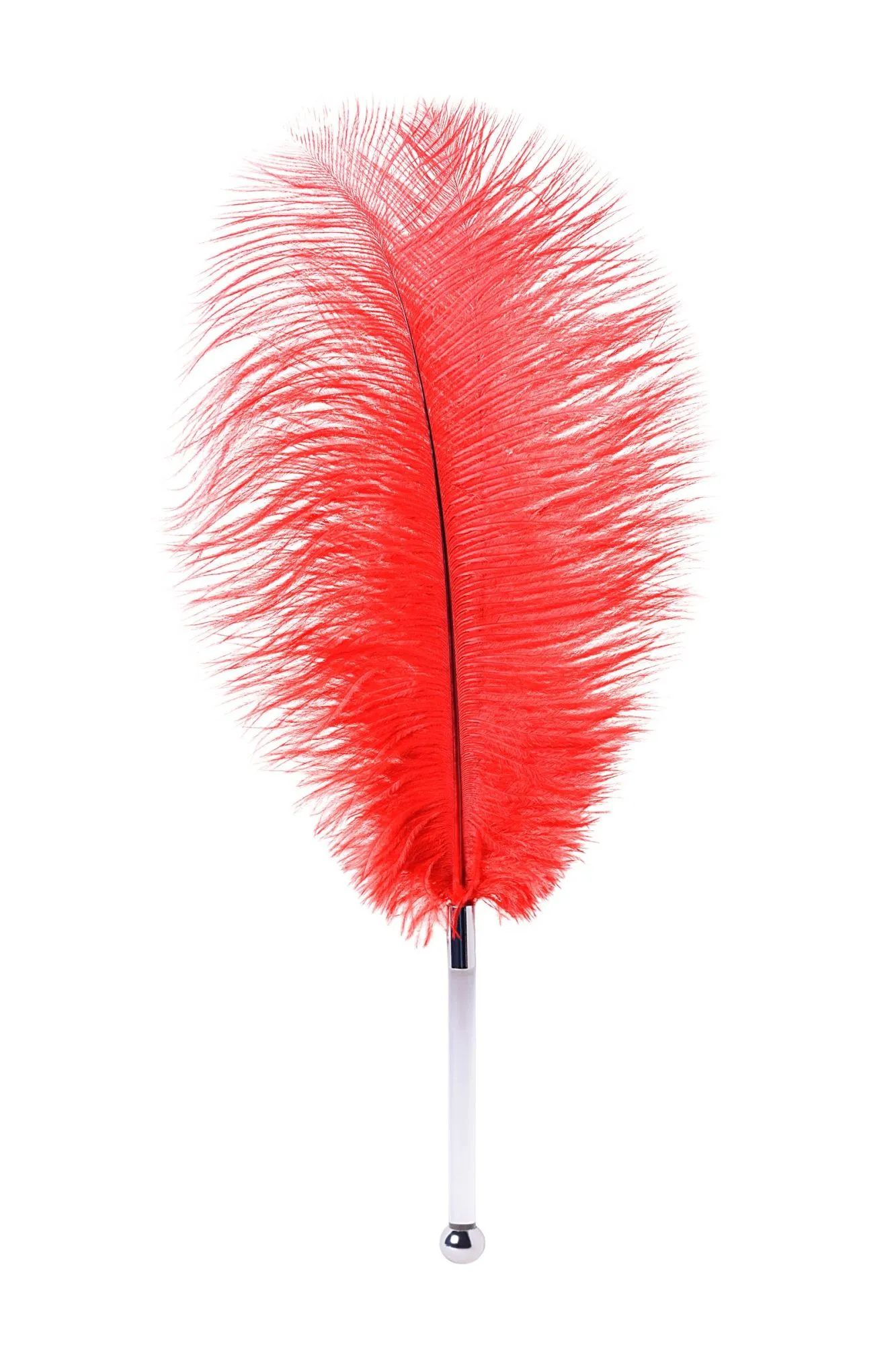 перо toyfa theatre, страусиное, красный, 40 см в Новом Уренгое