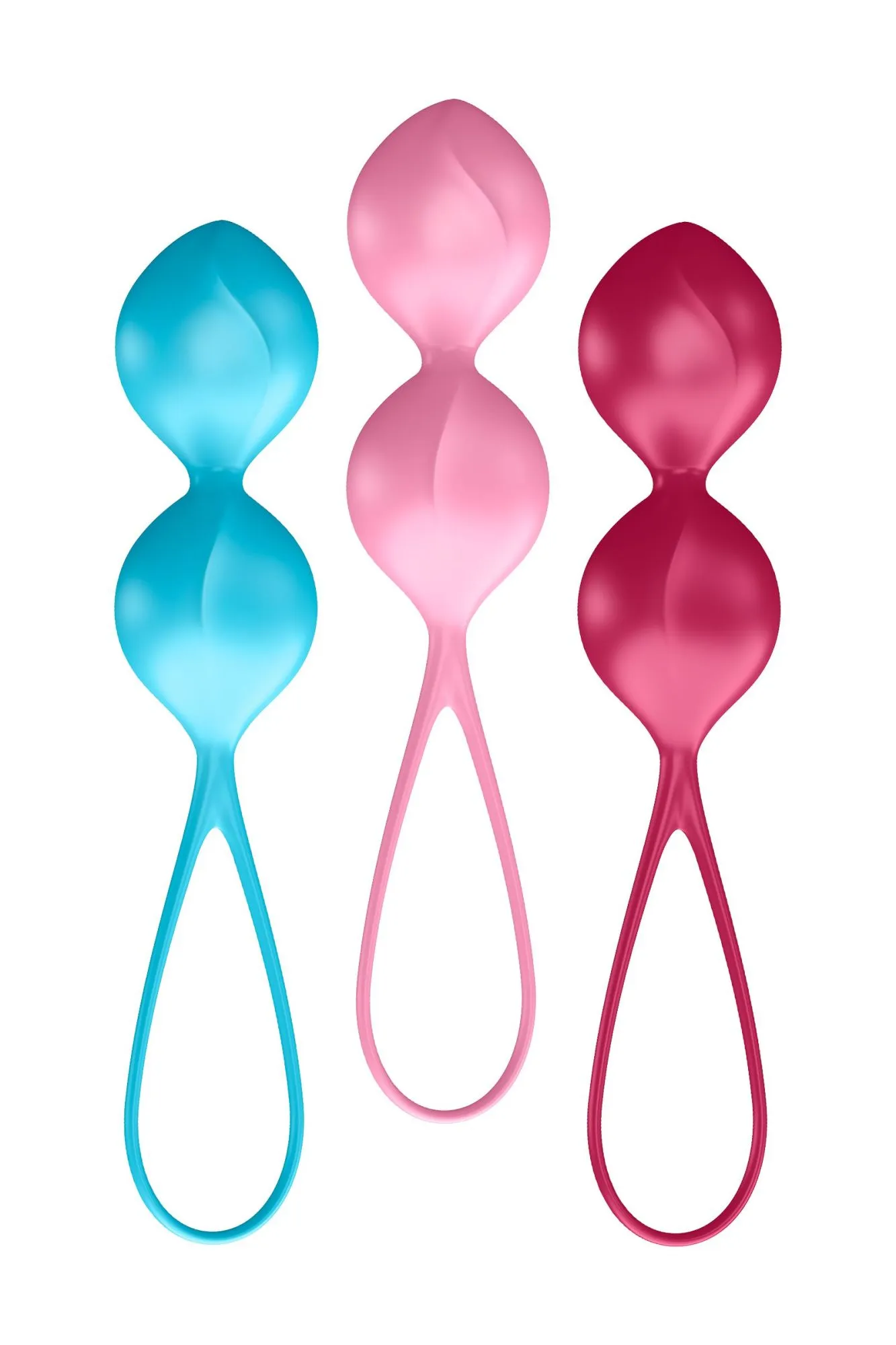 набор вагинальных шариков satisfyer  balls c03 double, силикон, ассорти, ø 3 см. в Новом Уренгое