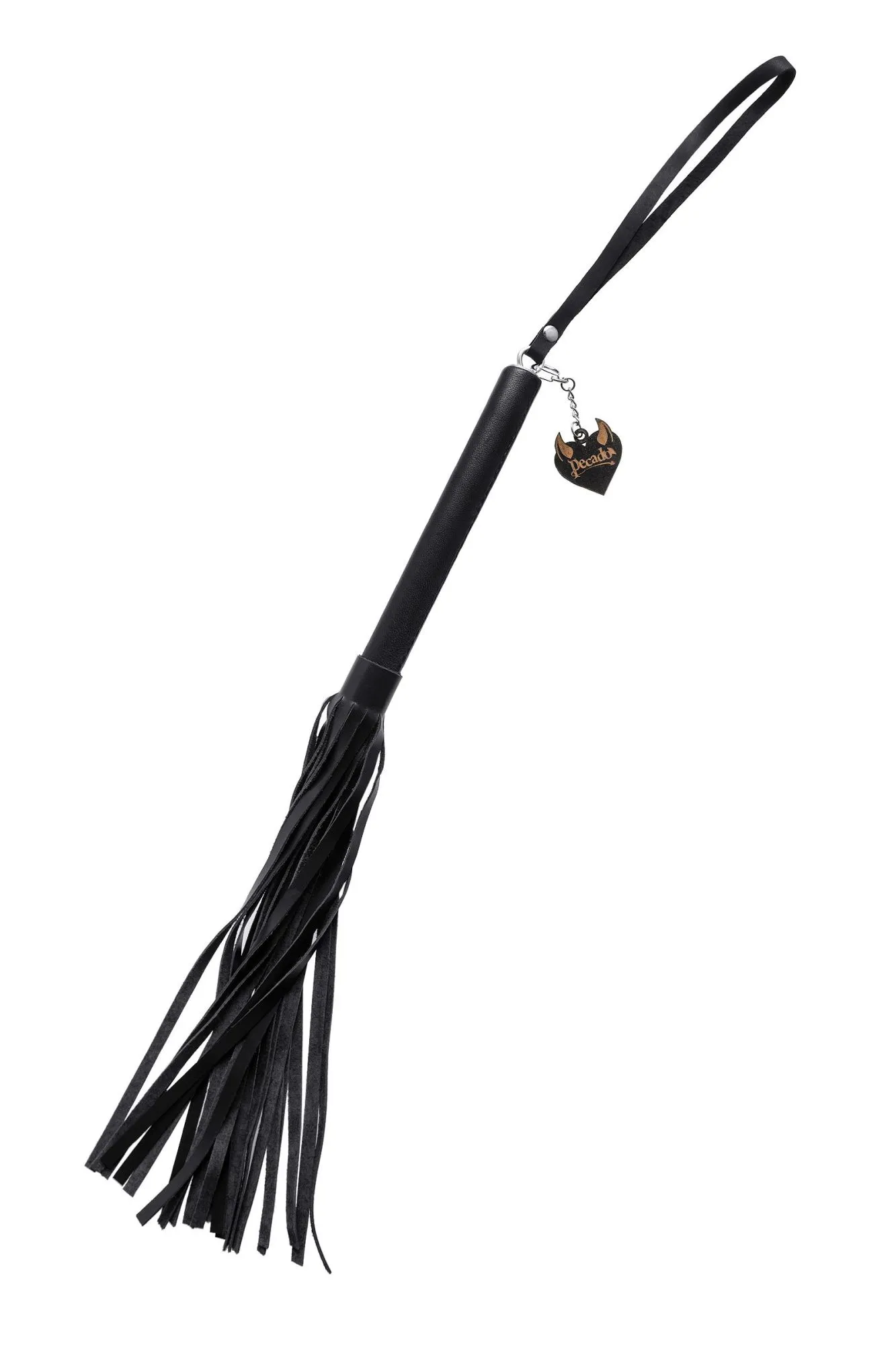 плеть pecado bdsm, чёрная рукоять, чёрные хлысты, натуральная кожа в Новом Уренгое