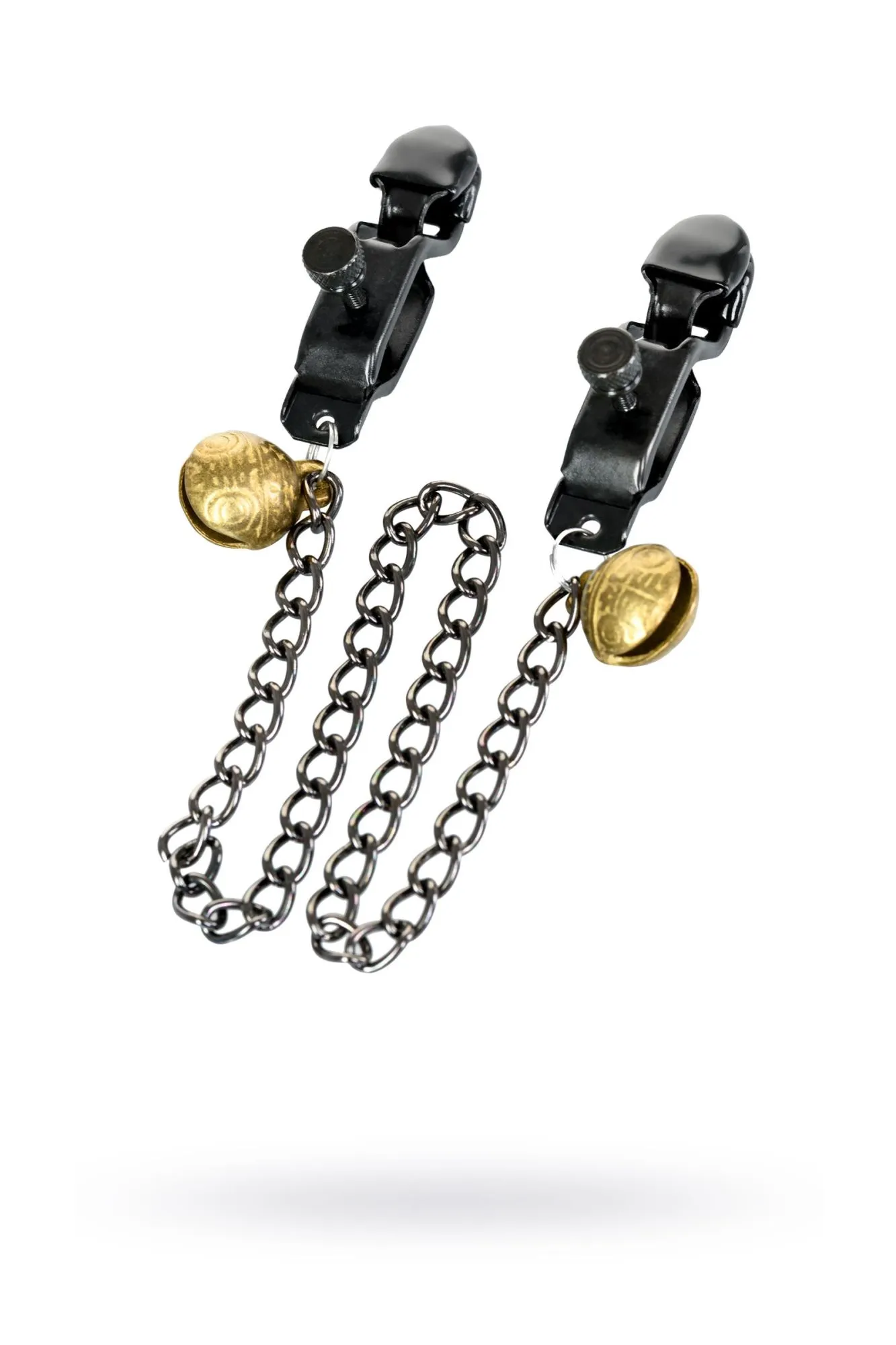 зажимы для сосков toyfa theatre, с цепочкой, металл, черные в Новом Уренгое