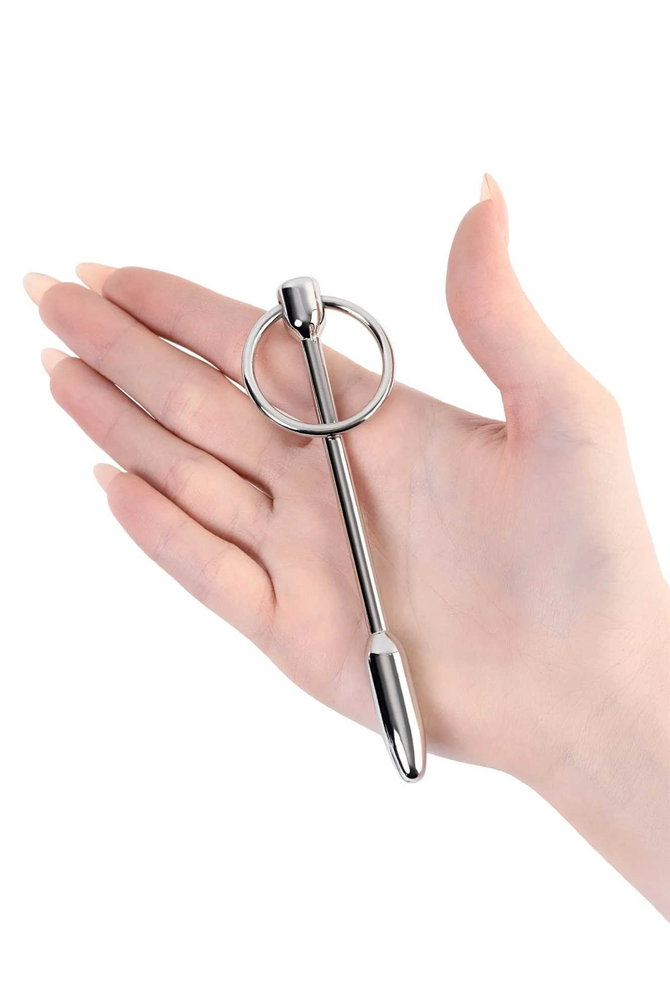 уретральный плаг-пуля toyfa metal с кольцом в основании, серебряный в Новом Уренгое