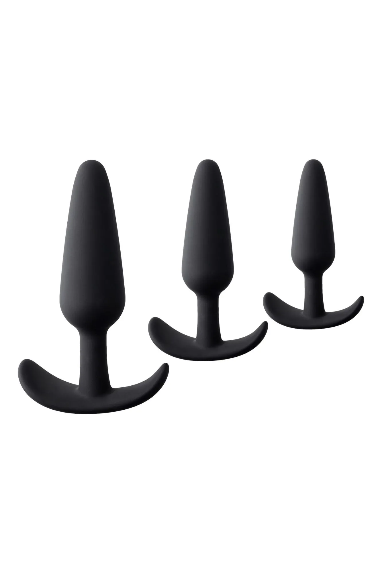 набор анальных втулок toyfa popo pleasure eridani, силикон, черный, 3 шт. в Новом Уренгое