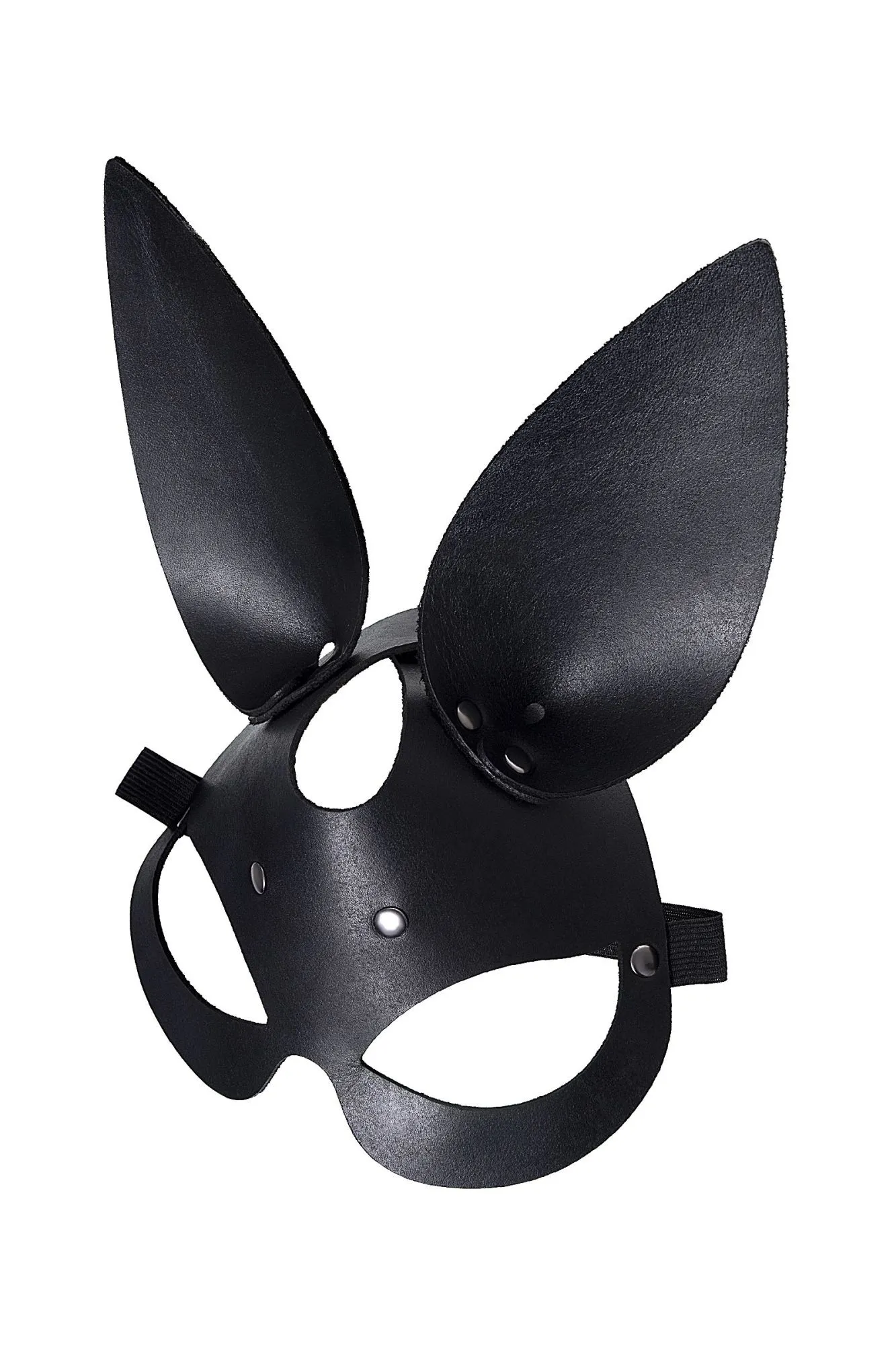 маска pecado bdsm, с ушками зайки, натуральная кожа, черный в Новом Уренгое