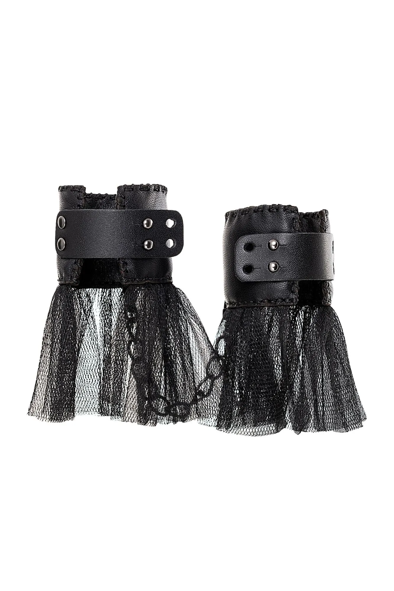 наручники штучки-дрючки с сеткой, черные в Новом Уренгое