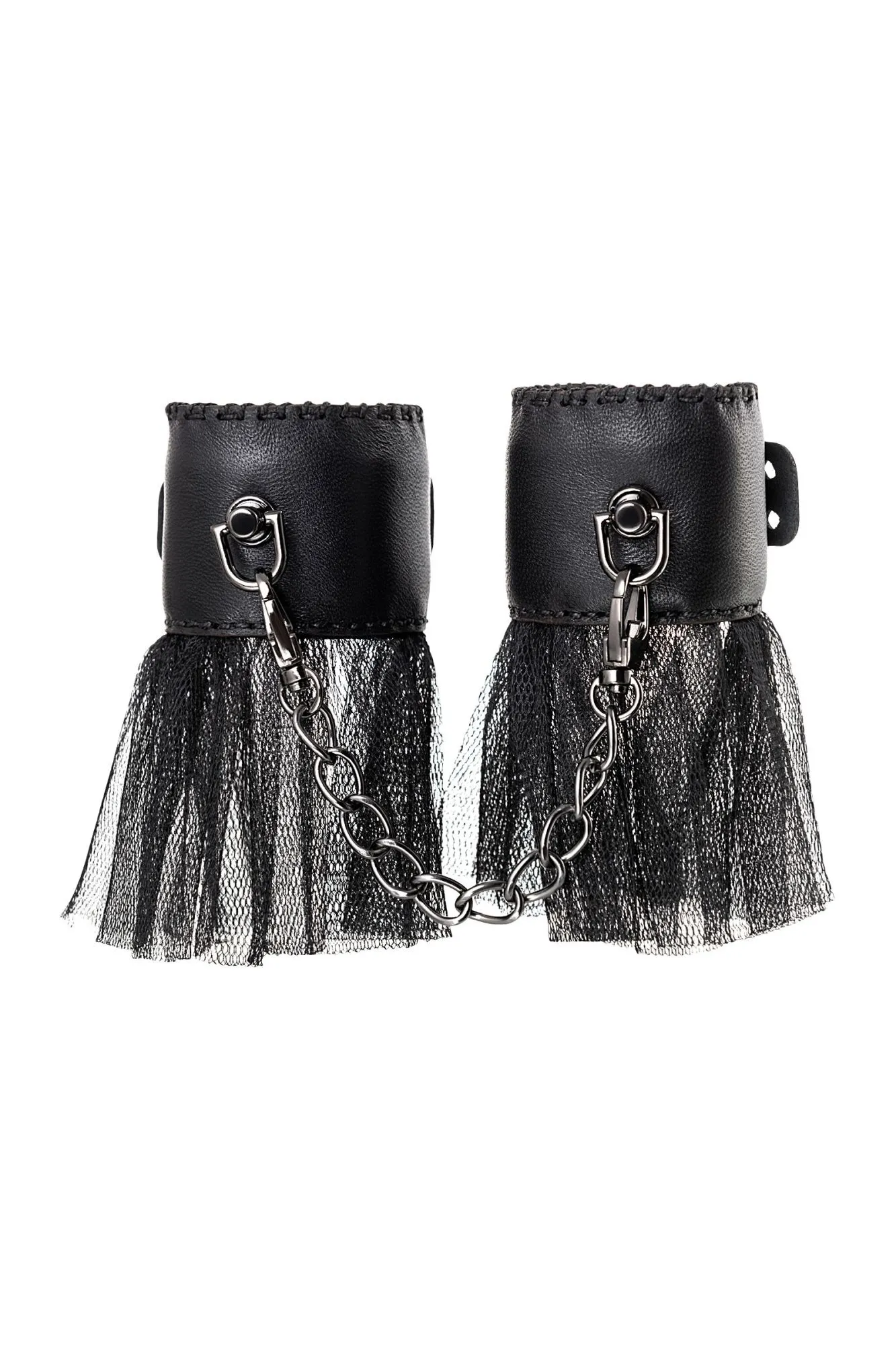 наручники штучки-дрючки с сеткой, черные в Новом Уренгое