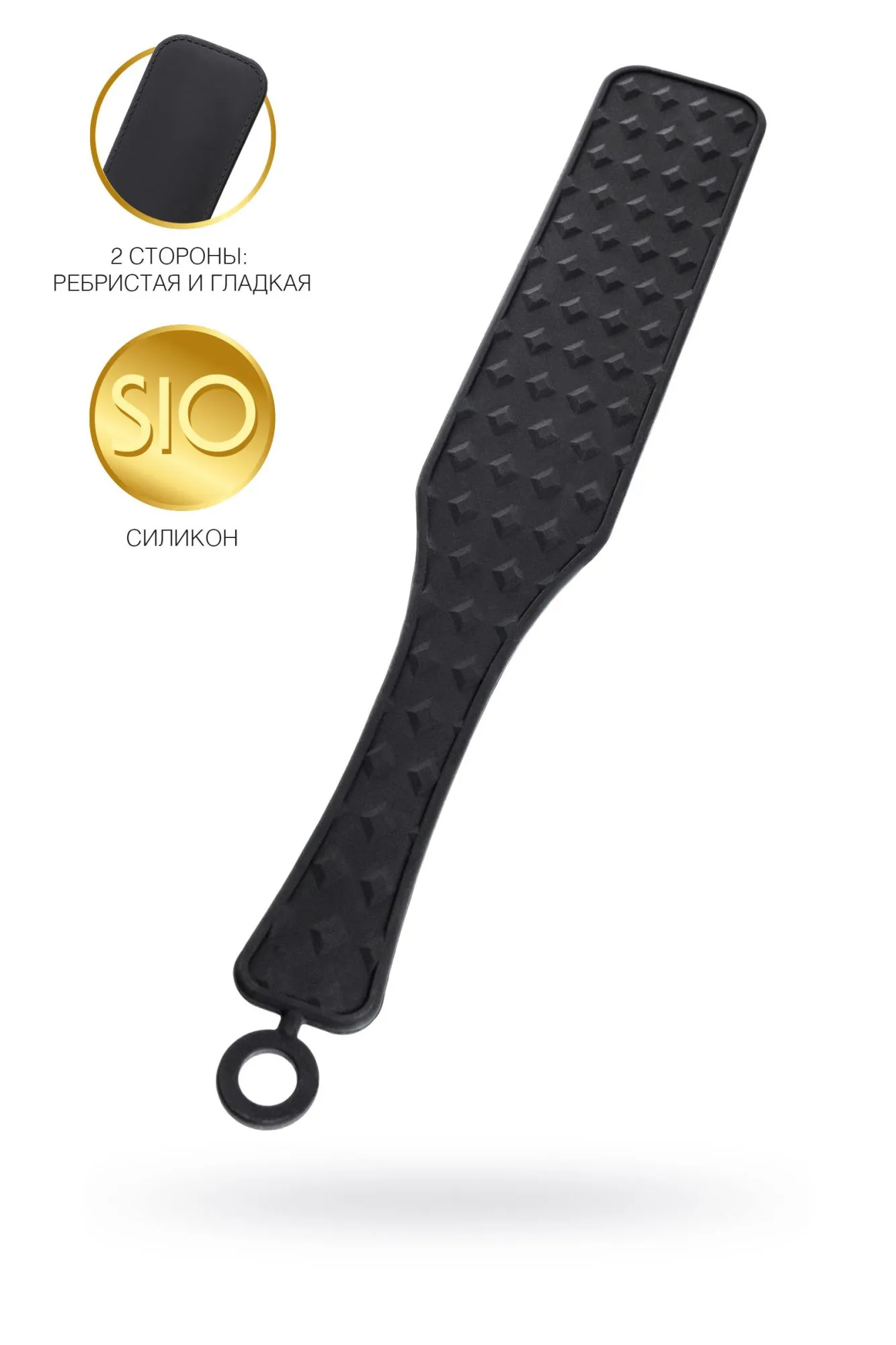 шлепалка toyfa theatre, силикон, черная, 37,5 см в Новом Уренгое