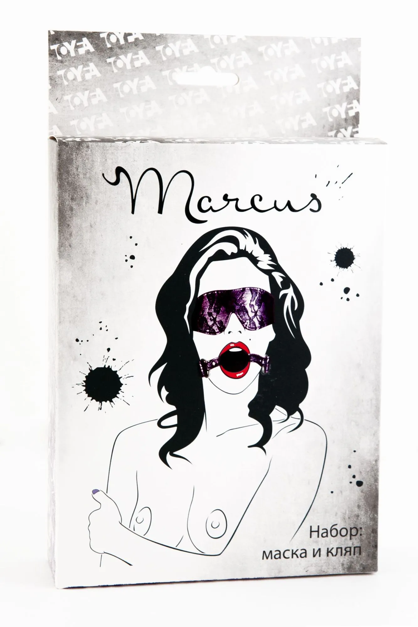 кружевной набор toyfa marcus (маска и кляп), розовый в Новом Уренгое