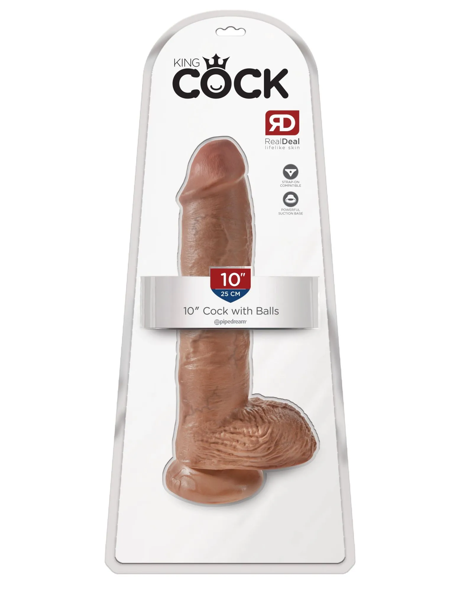 фаллоимитатор king cock 25 см мулат cock with balls pipedream 550922pd в Новом Уренгое