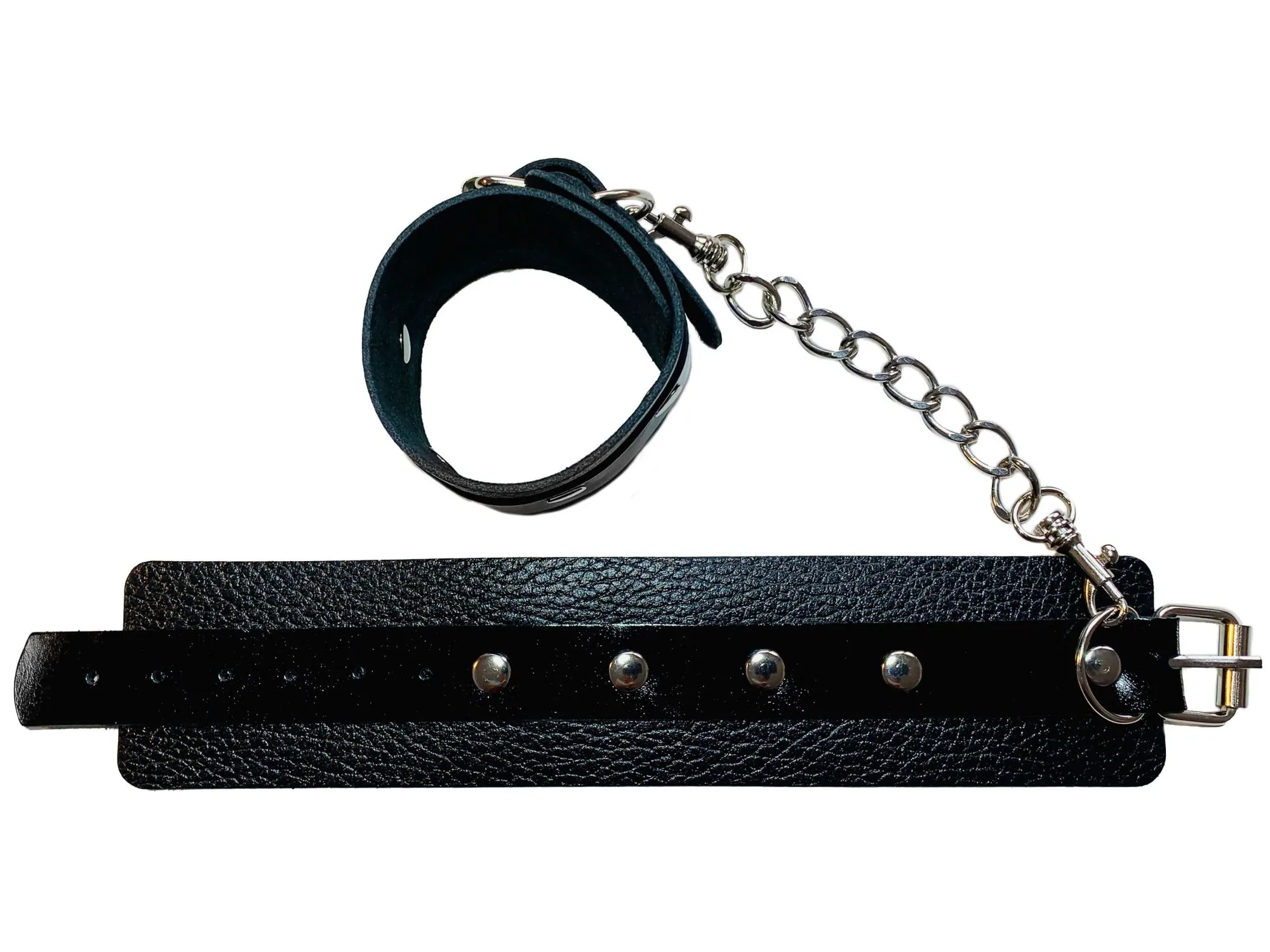 наручники декоративные с клёпками i sexy жесткое подчинение, черные в Новом Уренгое