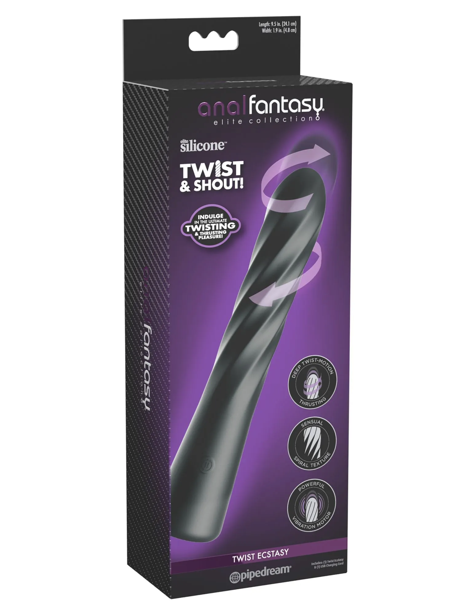 анальный вибростимулятор с вращением и фрикциями twist ecstasy 480023pd в Новом Уренгое