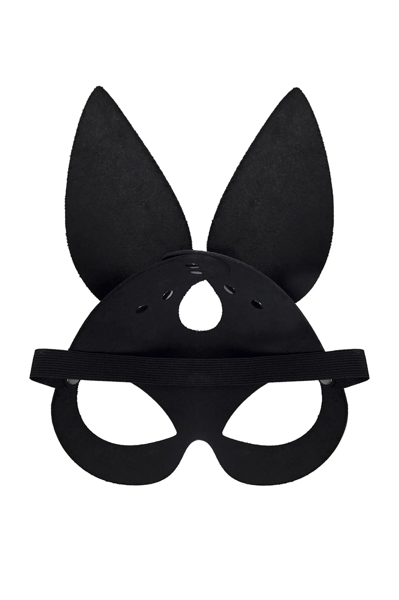 маска pecado bdsm, с ушками зайки, натуральная кожа, черный в Новом Уренгое