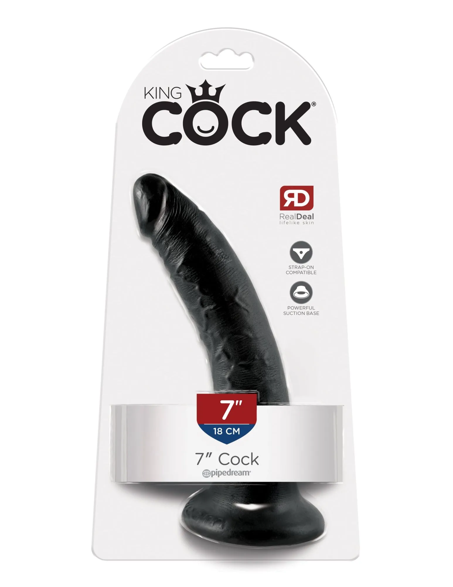 фаллоимитатор king cock 7" cock - черный pipedream 550223pd в Новом Уренгое