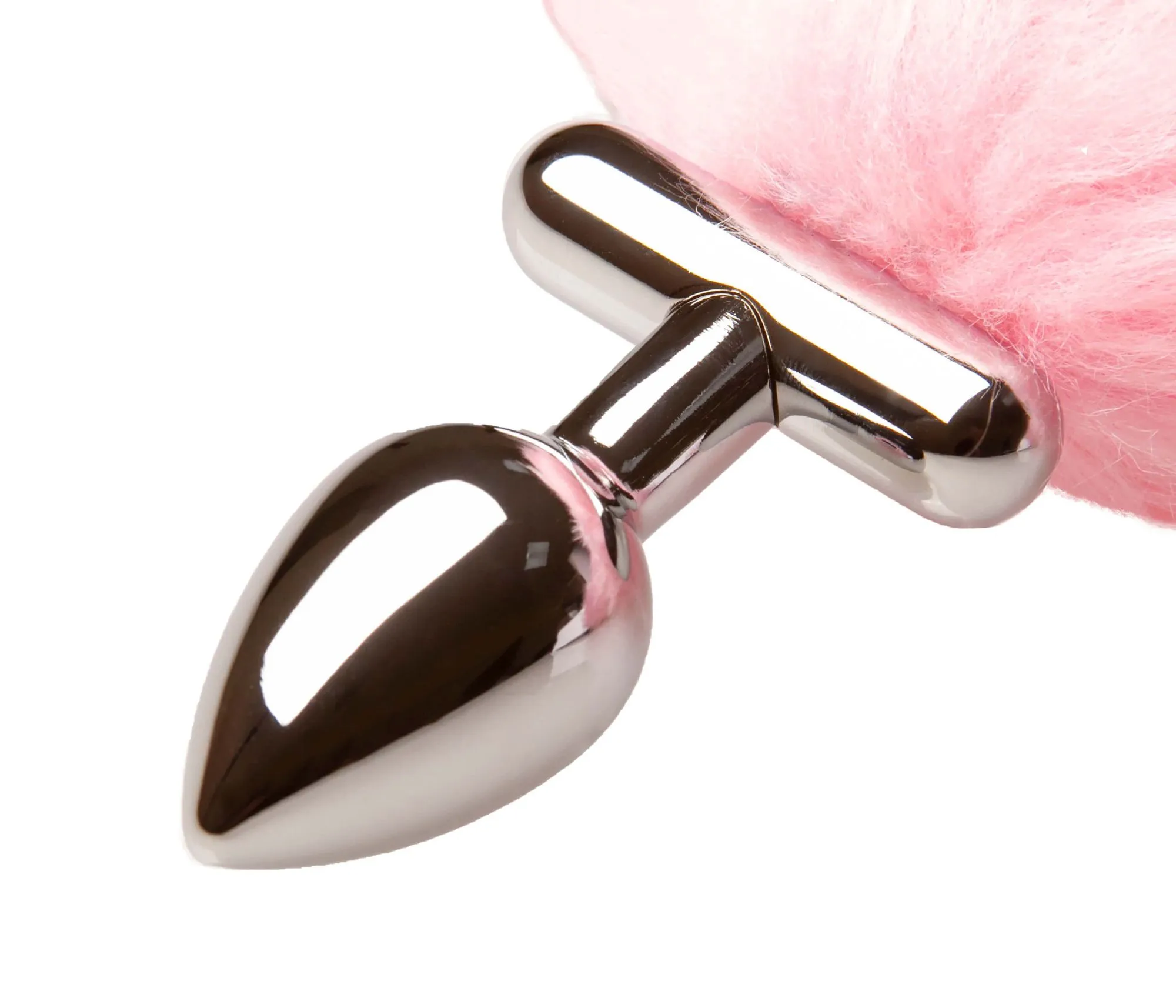 led пробка c длинным хвостом металлическая, розовая в Новом Уренгое